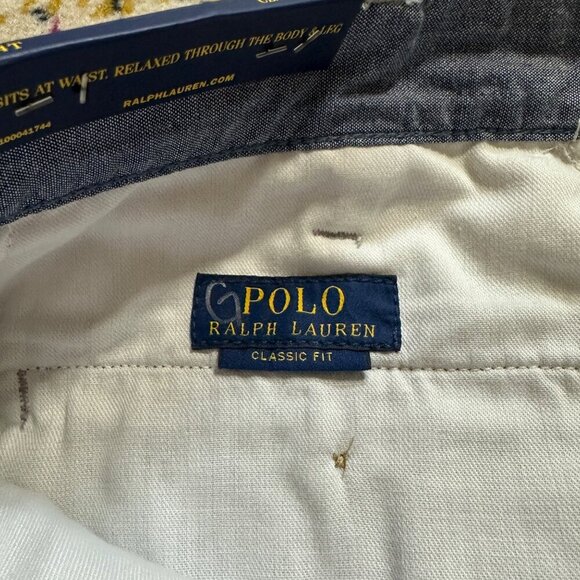 Polo Ralph Lauren 10 Inch Relaxed Chino Short Gray Mens Size 44T Classic Preppy - Picture 5 of 9